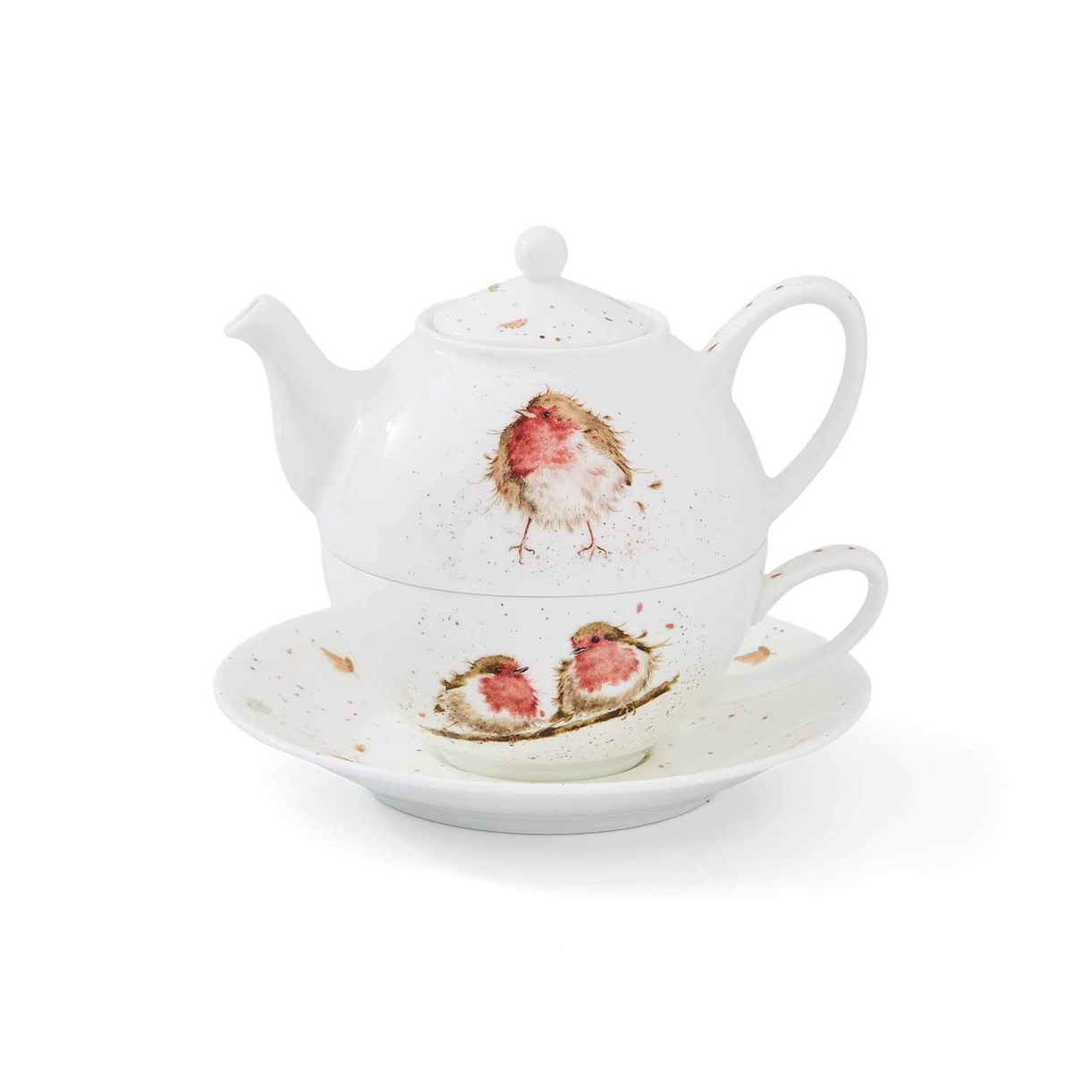 Wrendale Designs Tea for One Cup & Saucer - Robin image number null